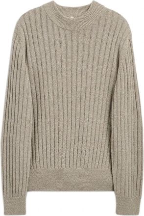 Sunflower Linnen en Katoen Crewneck Trui - Heren - Ronde hals truien - Beige - XL - Katoen - Truien & Vesten