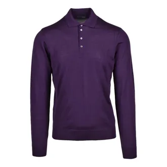 Drumohr Polo Shirts, male, Purple, Size: 2XL Polo in Maglia