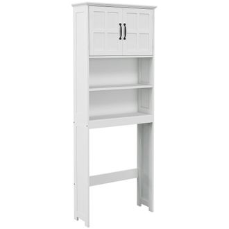 Kleankin Mueble sobre inodoro 66x23x178 cm blanco