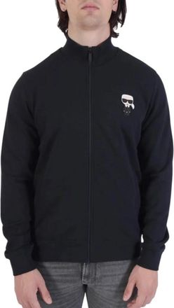 Karl Lagerfeld Sweatshirt Fullzip Logo - Heren - Vesten met rits - Blauw - M - Katoen - Hoodies & sweatvesten