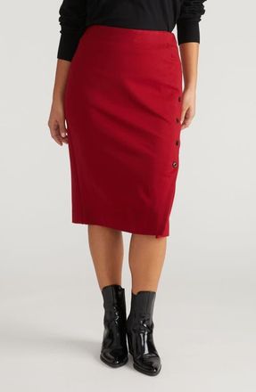 Universal Standard Anya Ponte Skirt in Garnet Red at Nordstrom, Size 4Xl