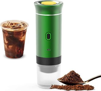 No Brand Cafetera Inal&aacute;mbrica Ecol&oacute;gica Para Coche, Hogar Y Viajes, Cafetera El&eacute;ctrica 3 En 1, Puede Usar C&aacute;psulas O Caf&eacute; Molido