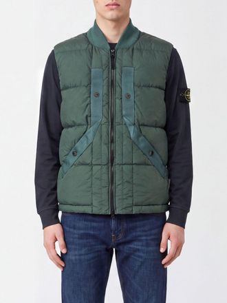 Stone Island Quilted Water-Repellent Tech Fabric Gilet with Bomber Collar