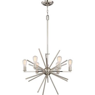 Quoizel Elstead Carnegie 6 Ljus Ljuskrona Silverfinish, E27