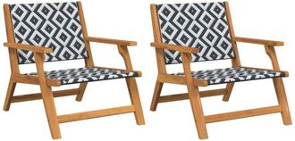 vidaXL Vidaxl - Muebles de jardín 2 pcs Blanco 67 x 78 x 73cm