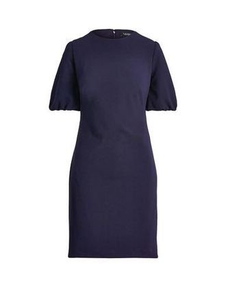 Ralph Lauren PUFF-SLEEVE CREPE DRESS