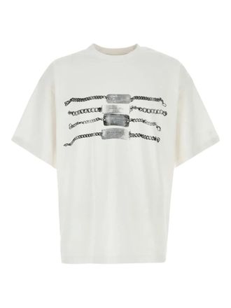 Alexander Wang chain graphic cotton T-shirt - White