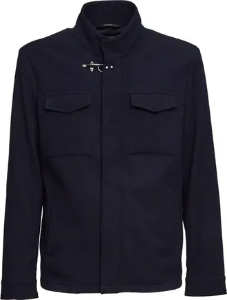 Fay Travel Honeycomb Wool-Blend Field Jacket