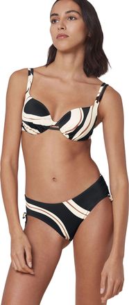 Triumph Bikini-Hose TRIUMPH Summer Allure Midi X, Damen, Gr. 36, N-Gr, schwarz (schwarz combination), Microfaser, Elasthan, Recycling-Polyamid, bedruckt, gemu
