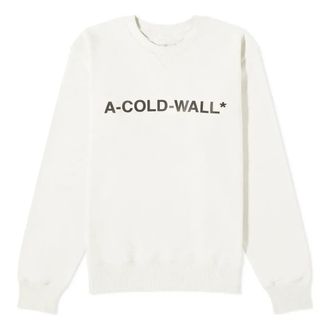 A-Cold-Wall* Essential Logo Crewneck Sweatshirt Bone White ACWMW056-BONE