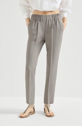 Brunello Cucinelli Tailored Jogger trousers in Light Grey at Nordstrom, Size 38 It