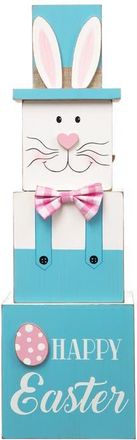 Glitzhome Double Sided Easter and July 4th Wooden Porch Decor in Blue at Nordstrom, Size Medium