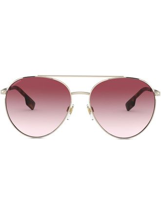 Burberry Sunglasses aviator-frame sunglasses - women - Steel - 59 - Gold