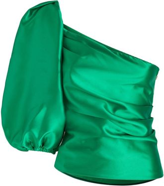 Simona Corsellini Top in raso - Verde