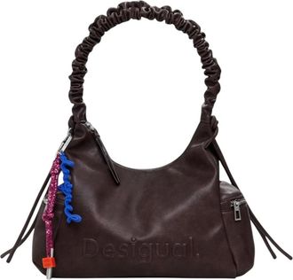 Desigual Tassen, Dames, Bruin, ONE Size, Polyester, Half Logo Montvil Bag