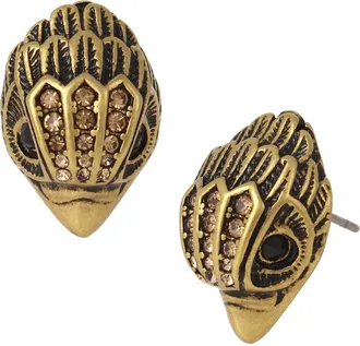 Kurt Geiger Eagle Stud Earrings in Antique Gold at Nordstrom