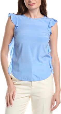 PESERICO Silk-Blend Ruffle Top