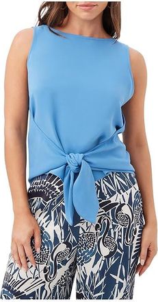 Trina Turk Kuri Top Womens Clothing Shibori Blue : MD (US Womens 8-10), Polyester