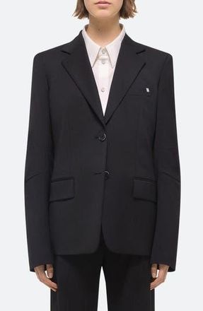 Helmut Lang Curve Single Breasted Virgin Wool Blazer in Black - 001 at Nordstrom Rack, Size 4