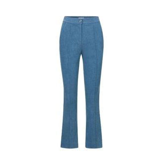 Veronica Beard Cropped Trousers, female, Blue, L, Kimra Straight Leg Pant