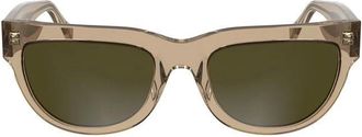 Calvin Klein Accessoires, Dames, Beige, ONE Size, Bruin Acetaat Dames Zonnebril