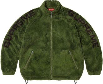 SUPREME Shoulder Logo Fleece Jacket Green SS25J28-GREEN