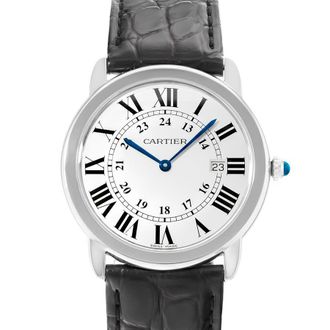 Cartier Pre-owned Cartier Ronde Solo De Cartier Quartz Silver Dial Mens Watch W6700255