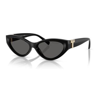 Tiffany & Co. Zwart/Grijs Zonnebril - Dames - Zonnebrillen - Zwart - 54 MM - Accessoires