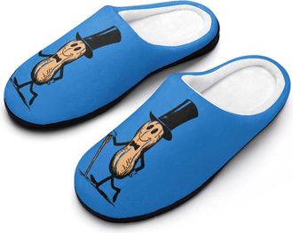 Generic Funny Peanut1 Funny Mens Cotton Slippers Soft Non-Slip Rubber Sole House Slipper Indoor Outdoor