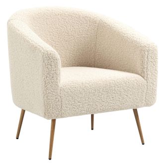 Nordlys Scandinavian Design Metal Leg Lounge Chair in Brown