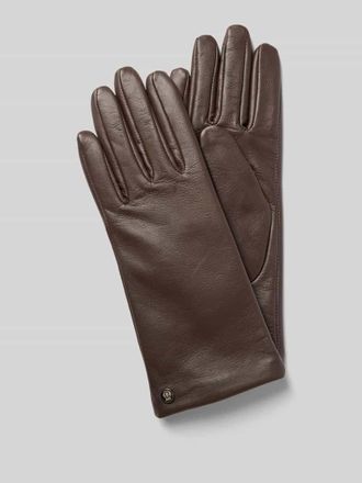 Roeckl Handschuhe aus haarschaf Nappaleder in Mittelbraun, Gr&ouml;&szlig;e 7