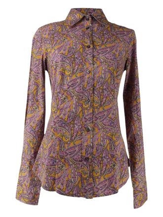 Etro paisley-print shirt - women - Cotton/Lycra - 44 - Orange