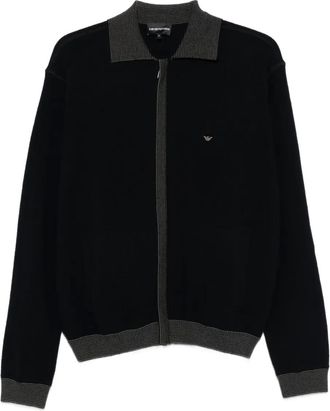 Emporio Armani Cardigan con zip - Blu