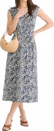 Nic+Zoe Inked Lines Dierdre Dress In Indigo Multi