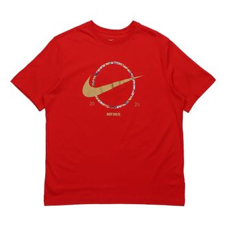 Nike Sportswear Logo Printed Short Sleeve TEE Men Red CT6872-657