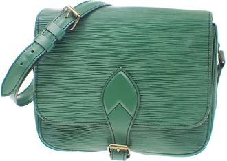 Louis Vuitton Cartouchiere Epi Leather Green Leather Handbag (Pre-Owned)