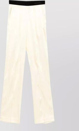Tom Ford satin tailored trousers straight leg waistband