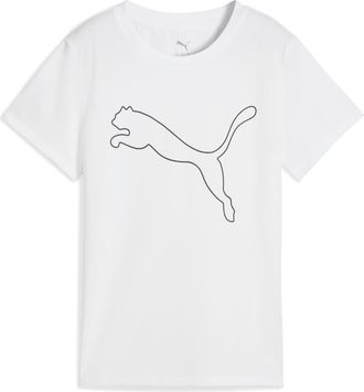Puma Trainingsshirt PUMA W TAD ESSENTIAL LOGO TEE, Damen, Gr. XL, weiss (puma wei&szlig;), Jersey, Obermaterial: 100% Polyester, regular fit normal, Rundhals, Sh