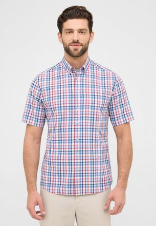 Eterna Kurzarmhemd ETERNA MODERN FIT, Herren, Gr. L, US-Gr&ouml;ssen, rot, 100% cotton, tailliert, Hemden Kurzarmhemd, EASY IRON (b&uuml;gelleicht)