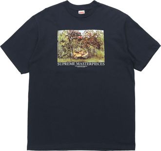 SUPREME SS20 Week 1 Masterpieces Tee landscape Printing Short Sleeve Unisex Navy Blue SUP-SS20-329