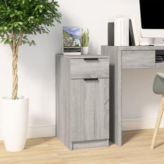 vidaXL Vidaxl - Armario De Escritorio Contrachapada Gris Sonoma 33,5x50x75 Cm