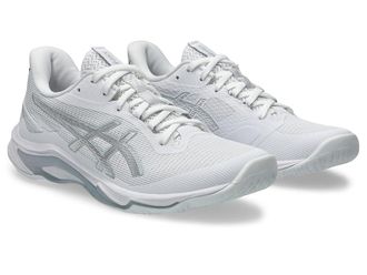 Asics Netburner Ballistic FF 4 Womens Shoes White/Pure Silver : 11.5 B - Medium, Synthetic