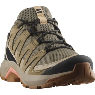 Salomon Wanderschuh SALOMON X-ADVENTURE RECON GORE-TEX W, Damen, Gr. 38,5, rosa (falcon, desert tan, hyma pink), Leder, Textil, Schuhe Wanderschuh, wasserdich