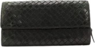 Bottega Veneta Pre-owned Continental Portemonnee - Dames - Vintage Accessoires - Zwart - ONE Size - Leer - Vintage