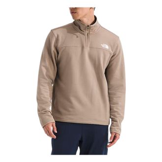 The North Face Cedar Trail Grid Fleece &frac14;-Zip Jacket Mushroom Grey NF0A8AZEBOX