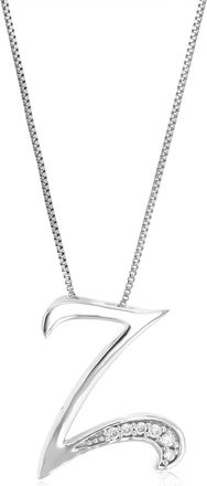 Vir Jewels 1/20 cttw Lab Grown Diamond Alphabet Pendant Necklace in Sterling Silver with Chain For Women