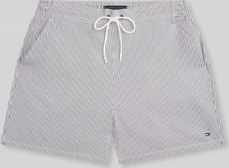 Tommy Hilfiger Regular Fit Badehose mit Label Stitching in Dunkelblau, Gr&ouml;&szlig;e XXL