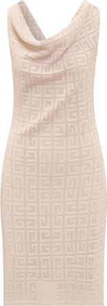 Givenchy Pink Logo Cowl Neck Midi Dress