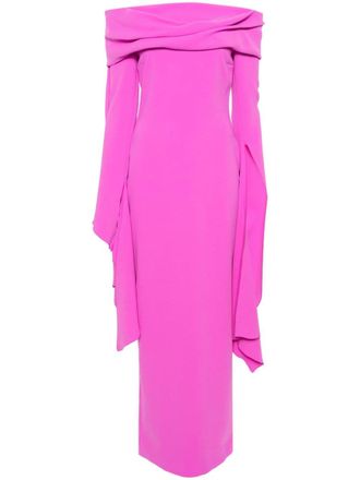 Solace London The Arden gedrapeerde maxi-jurk - Roze