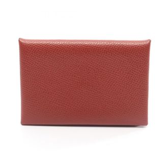 Herm&egrave;s Bordeaux Epsom Leather Coin Purse/Coin Case (Pre-Owned)